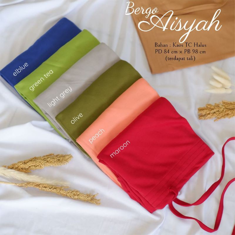 TERMURAHH!!! HIJAB DEWASA MUSLIMAH BERGO MARYAM TALI BEST SELLER BAHAN KAOS TC HALUS - BISA COD