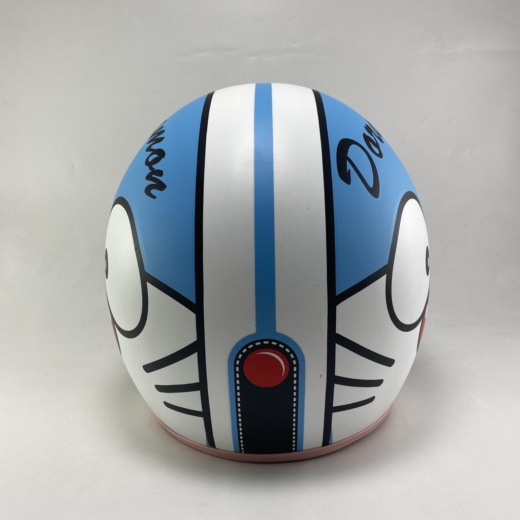 Helm Bogo Doraemon Look Biru Doff Retro Dewasa SNI