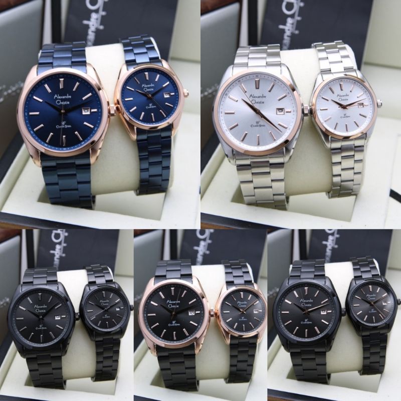 JAM TANGAN ALEXANDRE CHRISTIE CLASSIC COUPLE AC 8656 | AC8656 COUPLE ORIGINAL