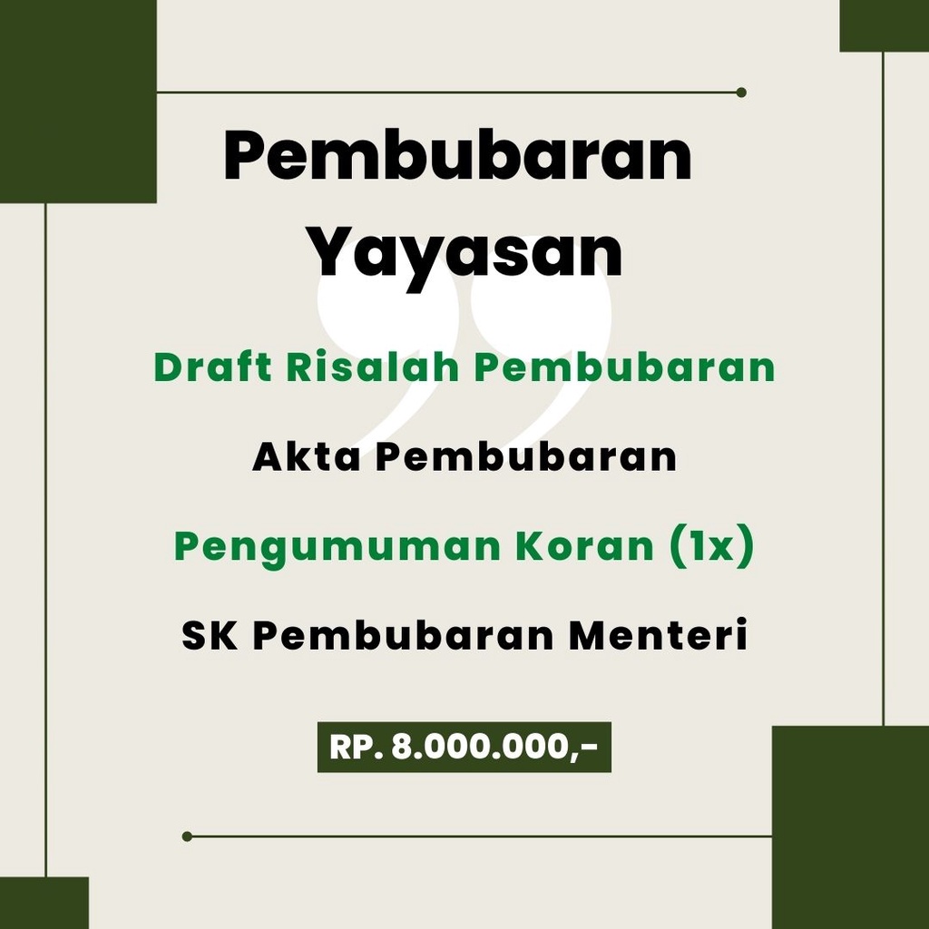 Jual Pembubaran Yayasan Di VIrtual Kantor | Shopee Indonesia