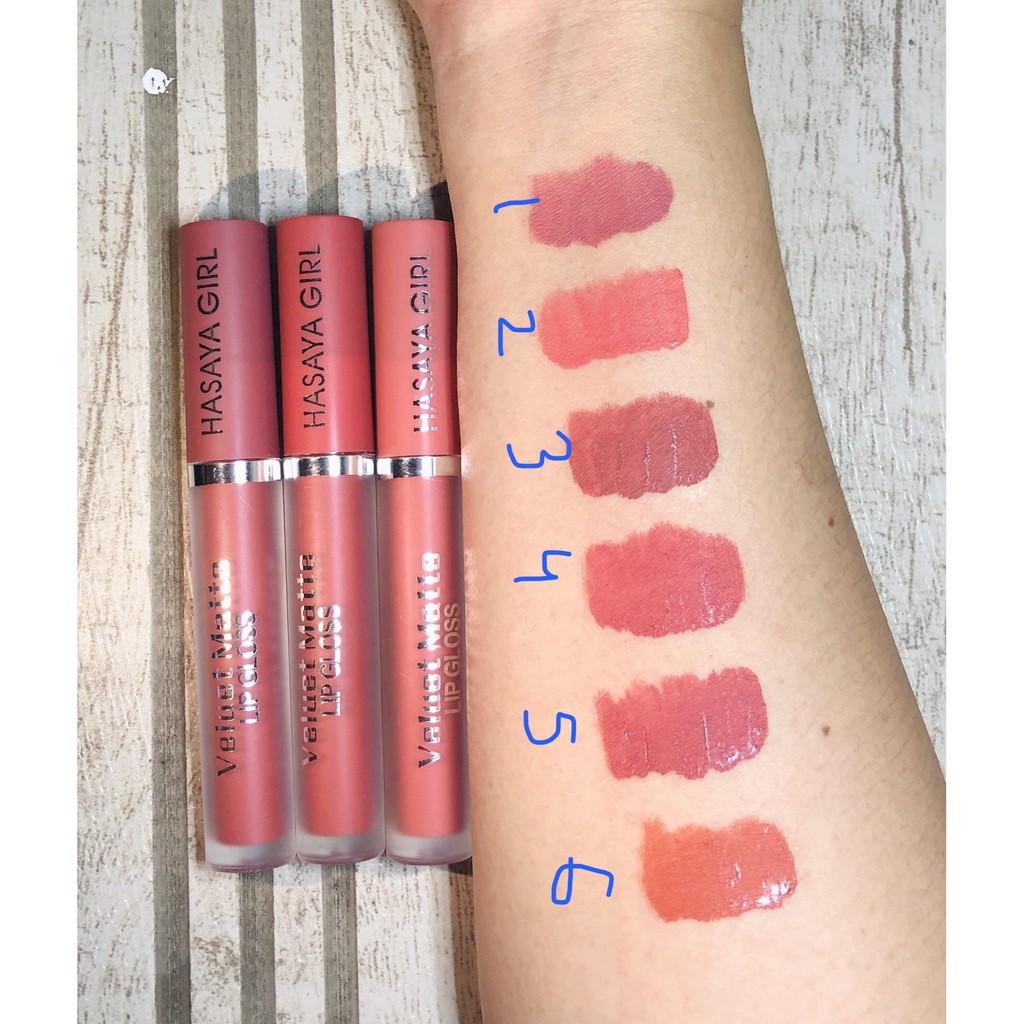 Lip Gloss/Lip Cream/Veluet Matte/Hasaya Girl H6066/PAKET 1 LUSIN ISI 12 PCS /uLid Shop