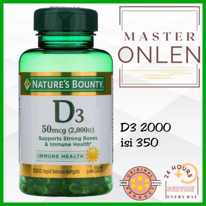 Nature's Bounty Vitamin D3 2000 iu 350 SG Nature bounty D3 2000IU Usa Lc