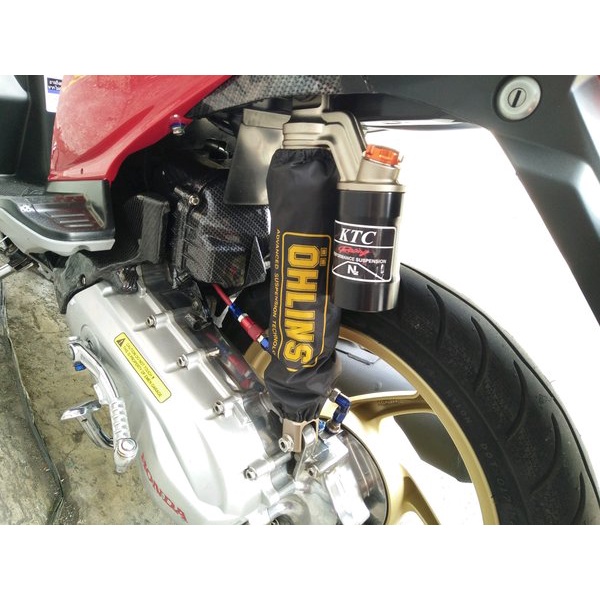 S004 | Sarung Shock Pelindung Cover Shockbreaker Motor Showa HRC Ohlins YSS Polos ADV PCX Nmax Aerox