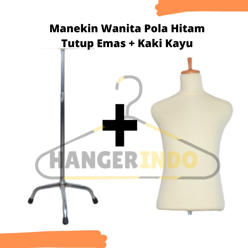 Manekin Pria Lapis Kain Krem Kaki Besi | Manekin DM Cowok | Patung Baju Pria