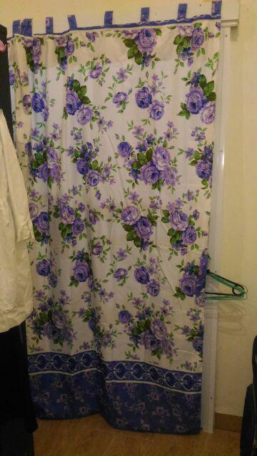 Gorden Motif Bunga Biru