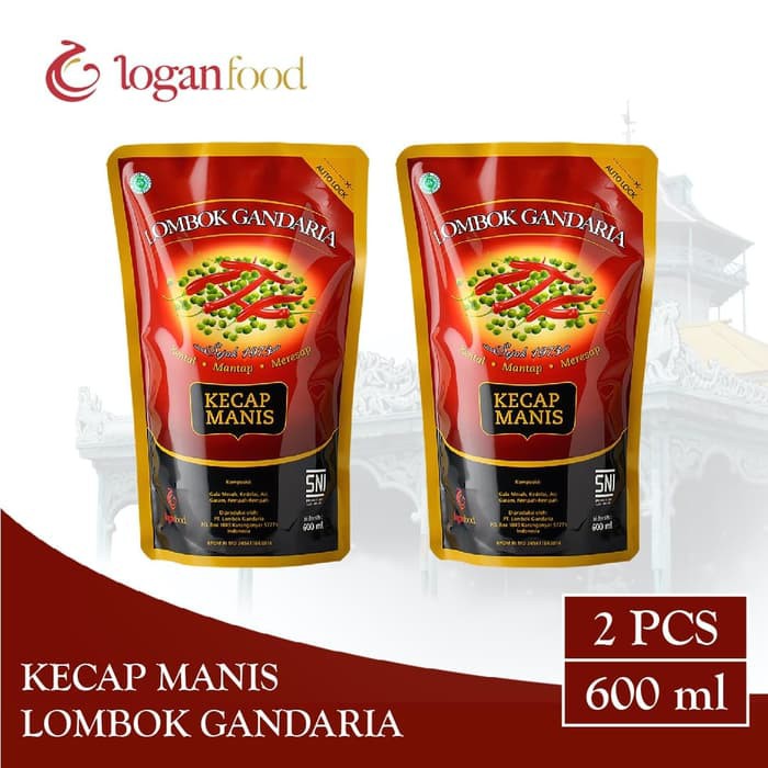 

PAKET HEMAT KECAP MANIS LOMBOK GANDARIA POUCH 600 ML ISI 2
