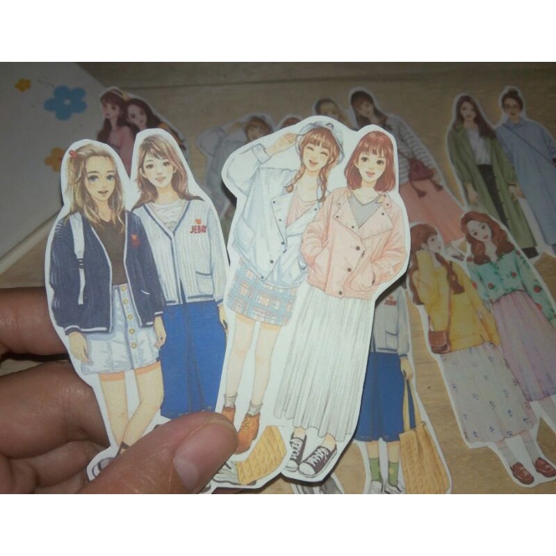 

stiker paper my bestie random isi 5pc/pack