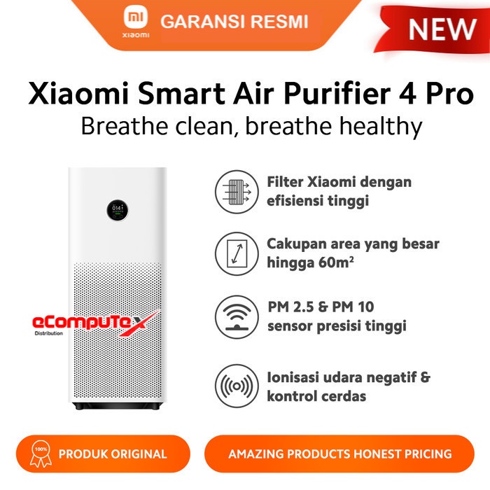 XIAOMI AIR PURIFIER 4 PRO / XIAO MI PEMBERSIH UDARA 4PRO - GARANSI RESMI