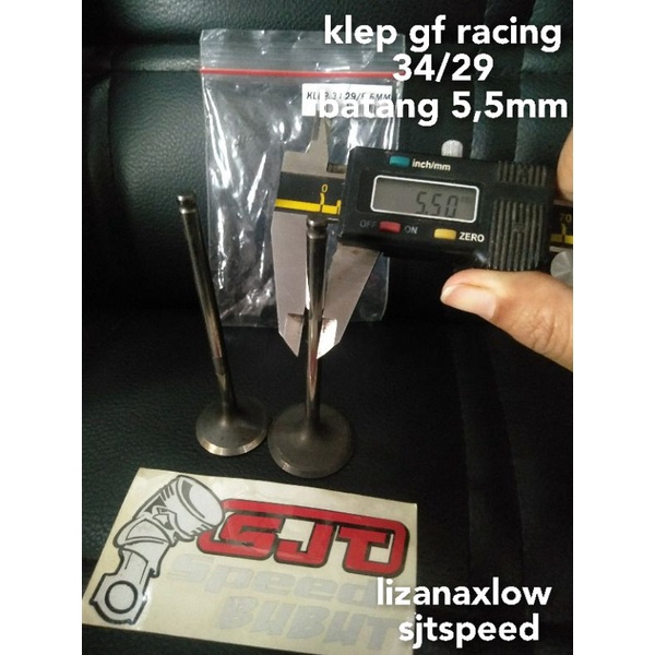 klep lebar klep 34-29 batang 5,5 mm gf racing