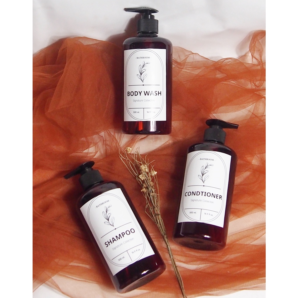 Khlana Refill botol sabun pump coklat 500 ml - Refillable pump bottles aesthetic