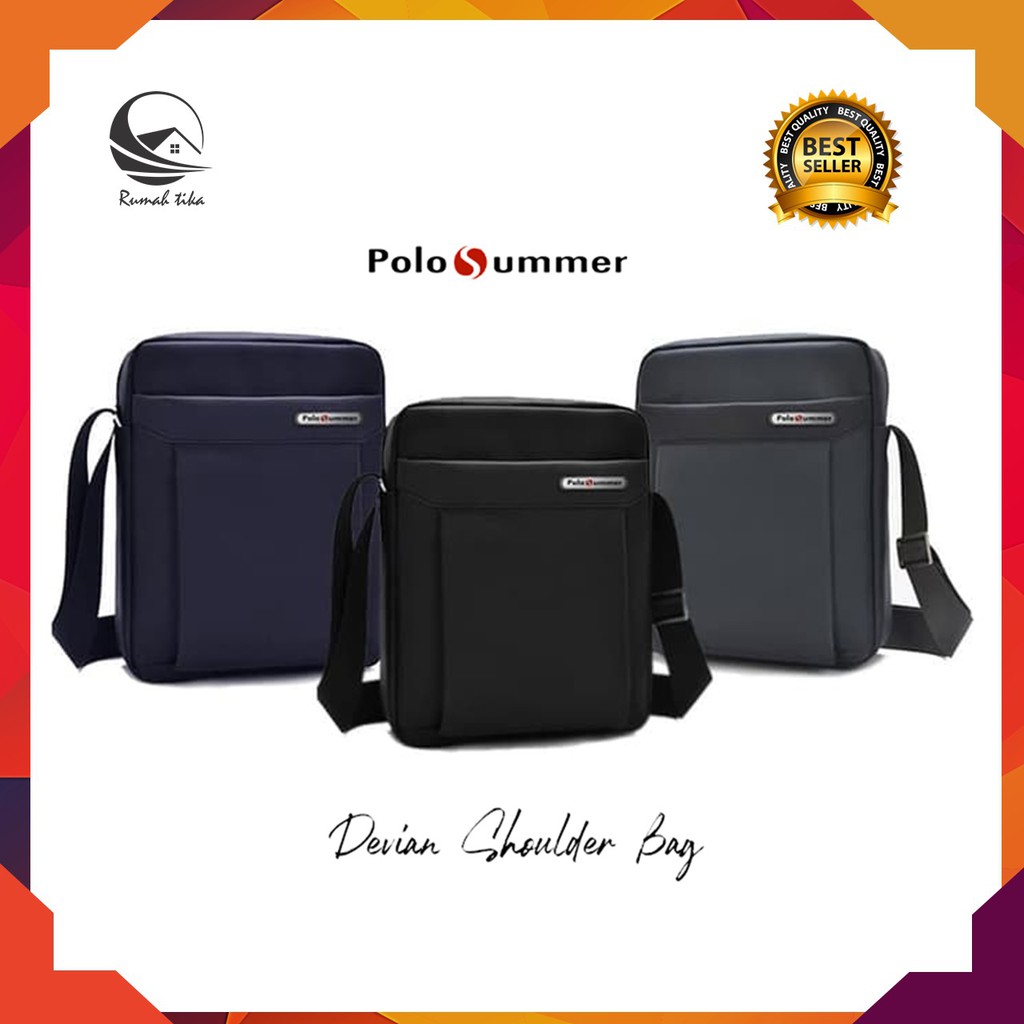 TAS SHOULDER BAG BAG - TAS LAKI-LAKI SELEMPANG MINI POLO WARNA POLOS