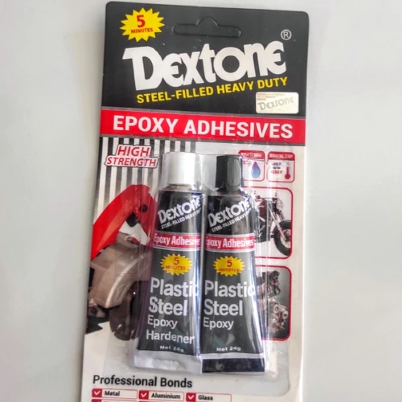 

Lem Besi Lem 5 Menit Lem Campur Lem Hitam Putih Lem Epoxy Dextone - Dexton