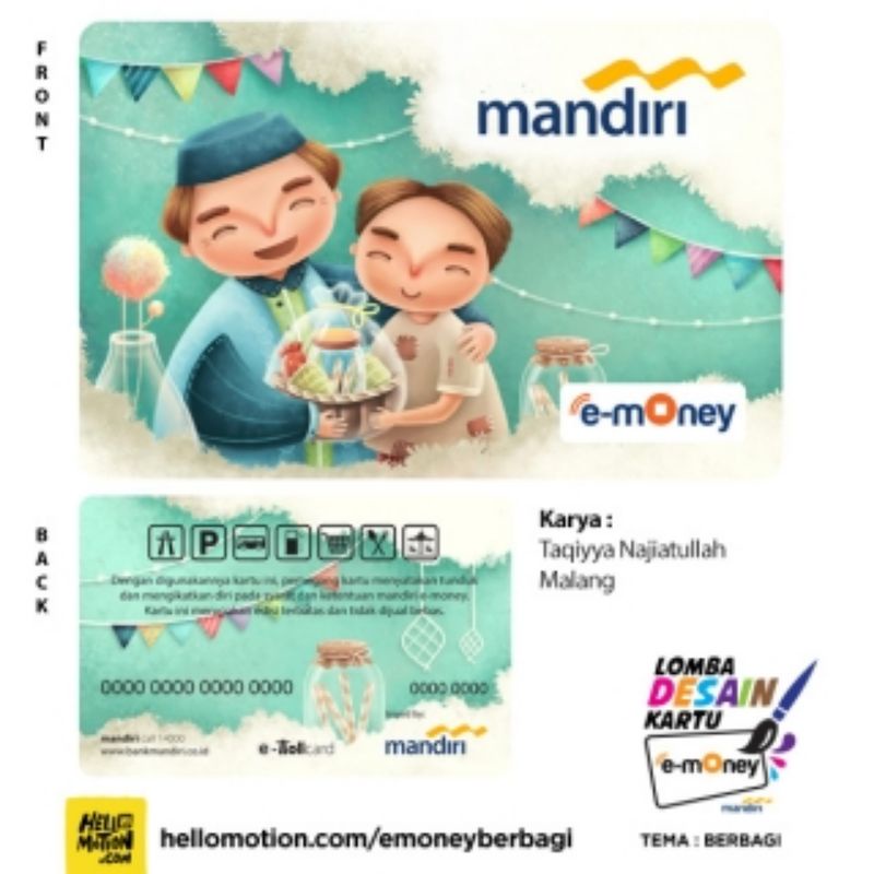 Mandiri e-Money Rare Edition - Ramadhan Berbagi ORI /Like eTOLL Tapcash Flazz or Brizzi