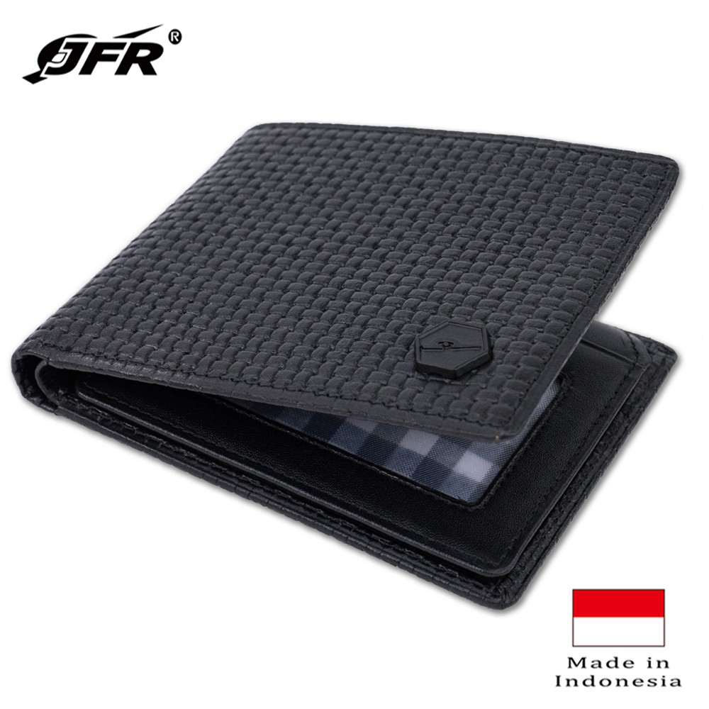 JFR Fashion Dompet Pria Bahan Kulit Asli JS-09 Motif Tikar