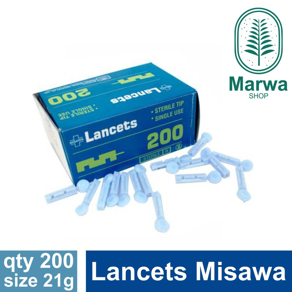 Jarum Bekam Misawa 21G isi 200 Blood Lancets Misawa 200