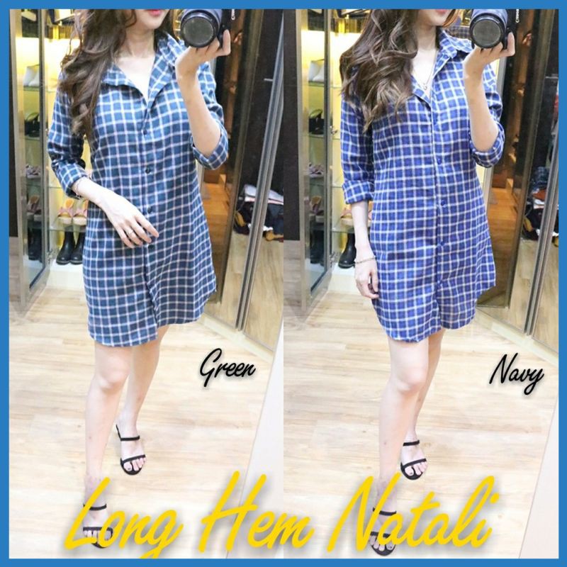 Kemeja Kekinian baju wanita baju korea UTR Long Hem Natali
