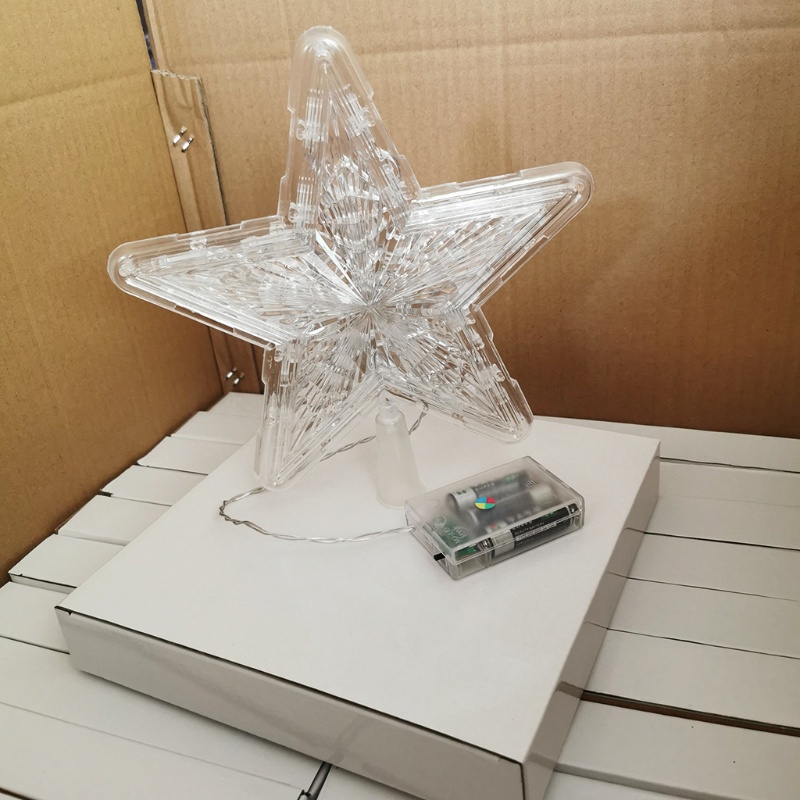 Ornamen Lampu Led Bentuk Bintang Untuk Dekorasi Pohon Natal