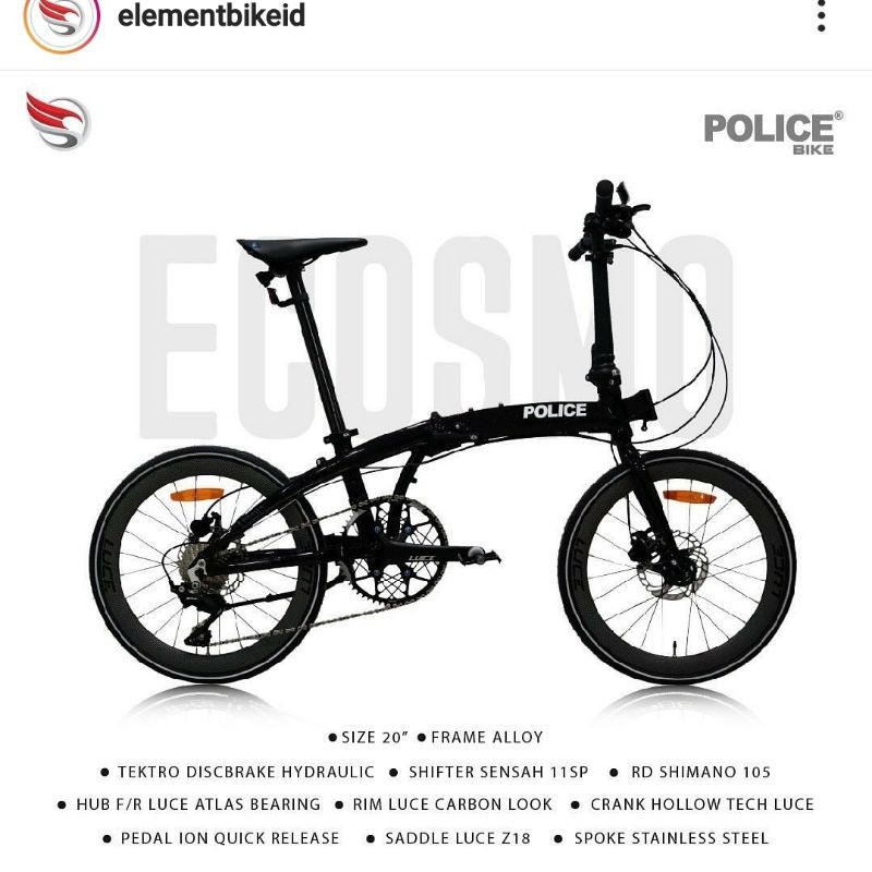 Sepeda Lipat Element Police 11 Speed