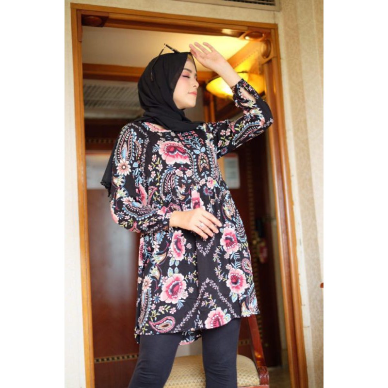 Baju Tunic resleting depan /Bahan Premium /Baju busui Friendly