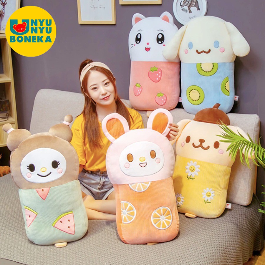 Bantal Boneka Es Krim Buah Kiwi Jeruk Strawberry Semangka Bunga Matahari 60CM Impor