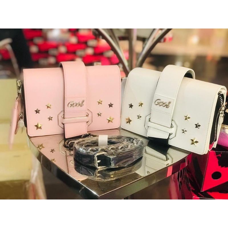 [Bisa COD] Ready Tas Gosh Original New art 716 Pink White