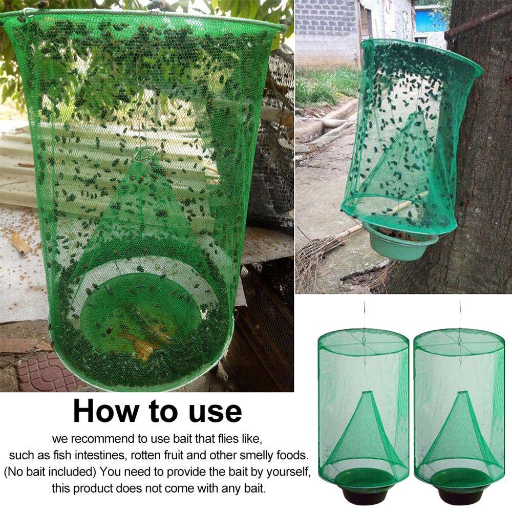 [Elegan] Fly Catcher Reusable Summer Garden Outdoor Ranch Farms Restoran Perangkap Lalat Kandang Net Killer Pest