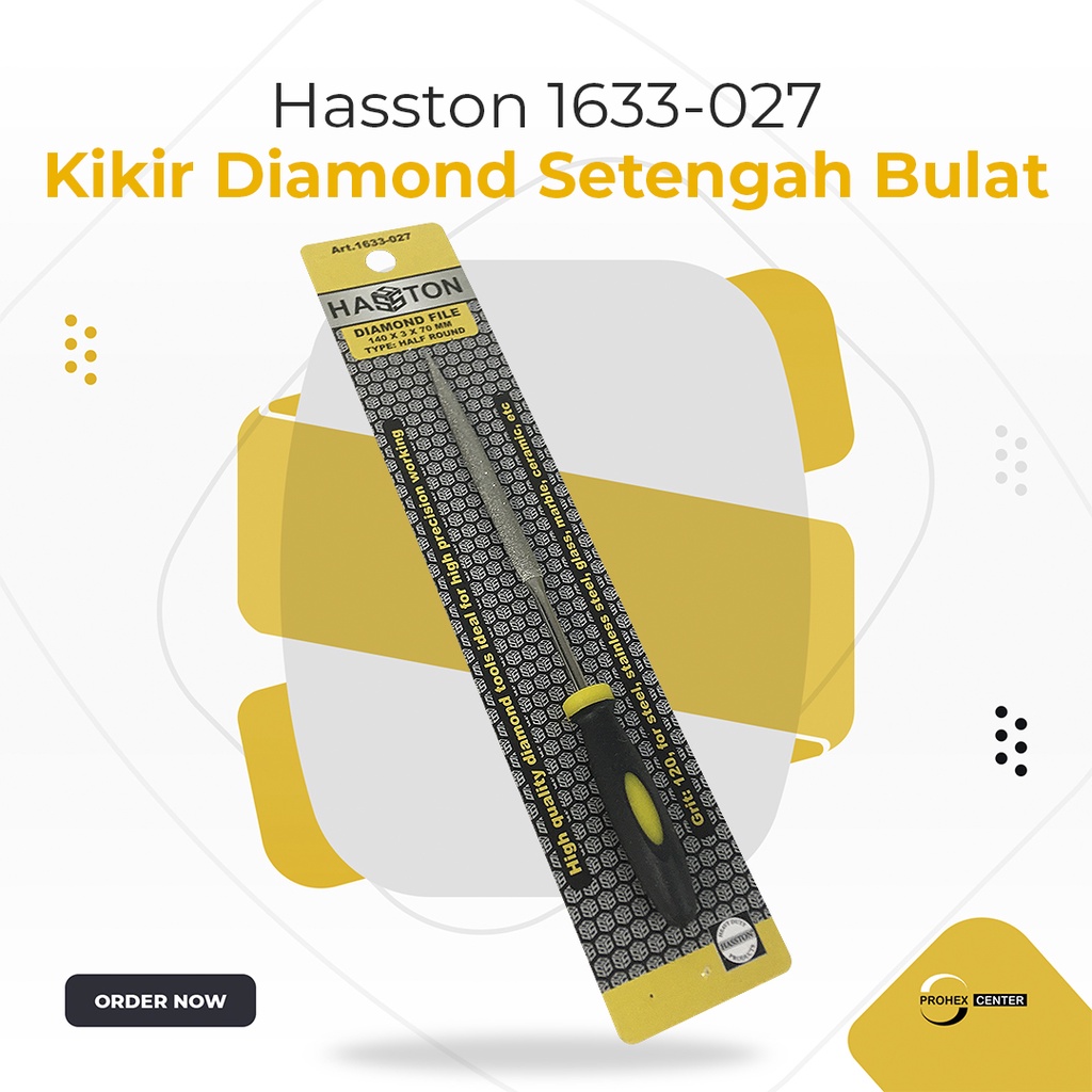 Kikir Mas Diamond Setengah Bulat HASSTON PROHEX 1633-027 Half 140x3x70