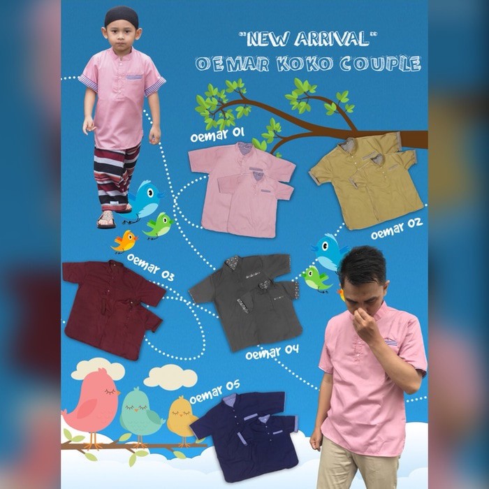 baju koko dewasa HL805 Koko Yudika Benhur Busana Muslim Pria Baju koko lengan panjang F5W7
