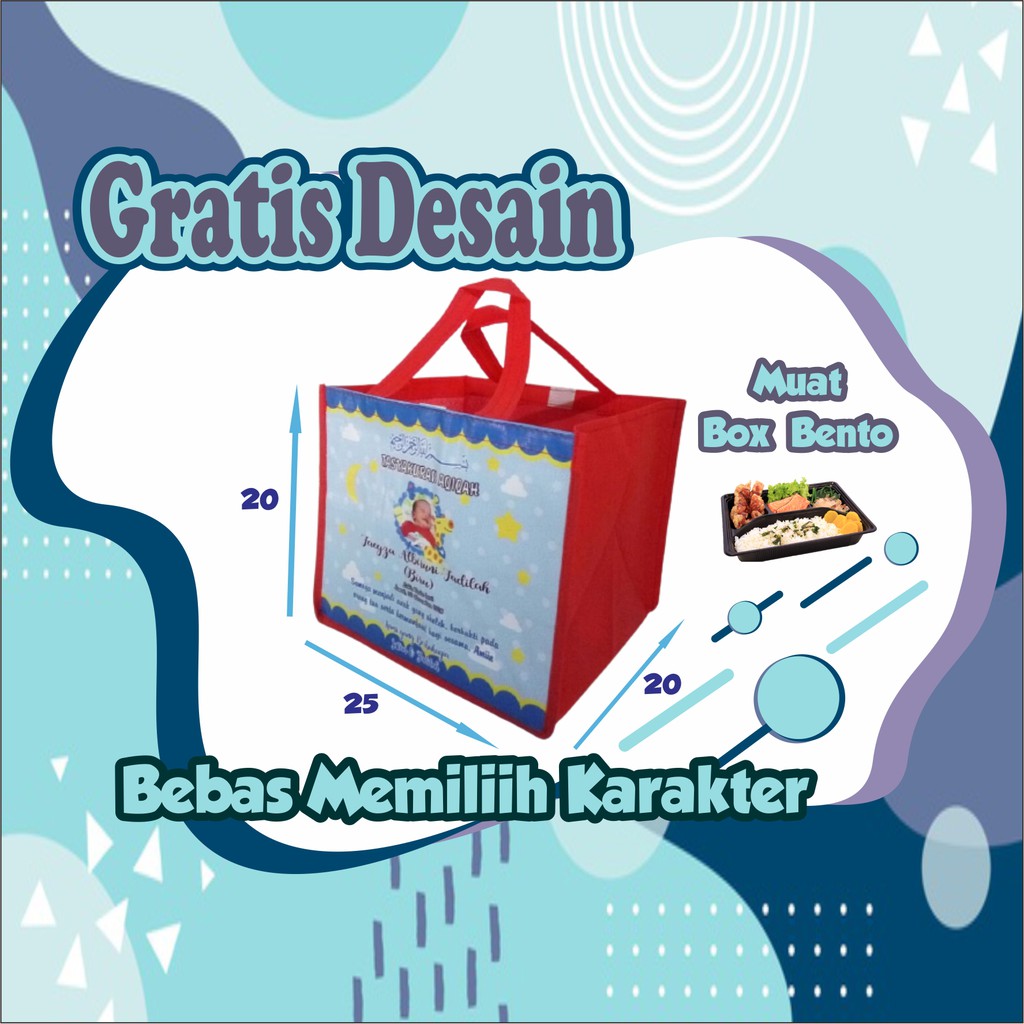 

TAS ULTAH ANAK SOUVENIR / TAS ULTAH BOX NASI BENTO / GOODIEBAG ULTAH / GOODIEBAG ULANG TAHUN