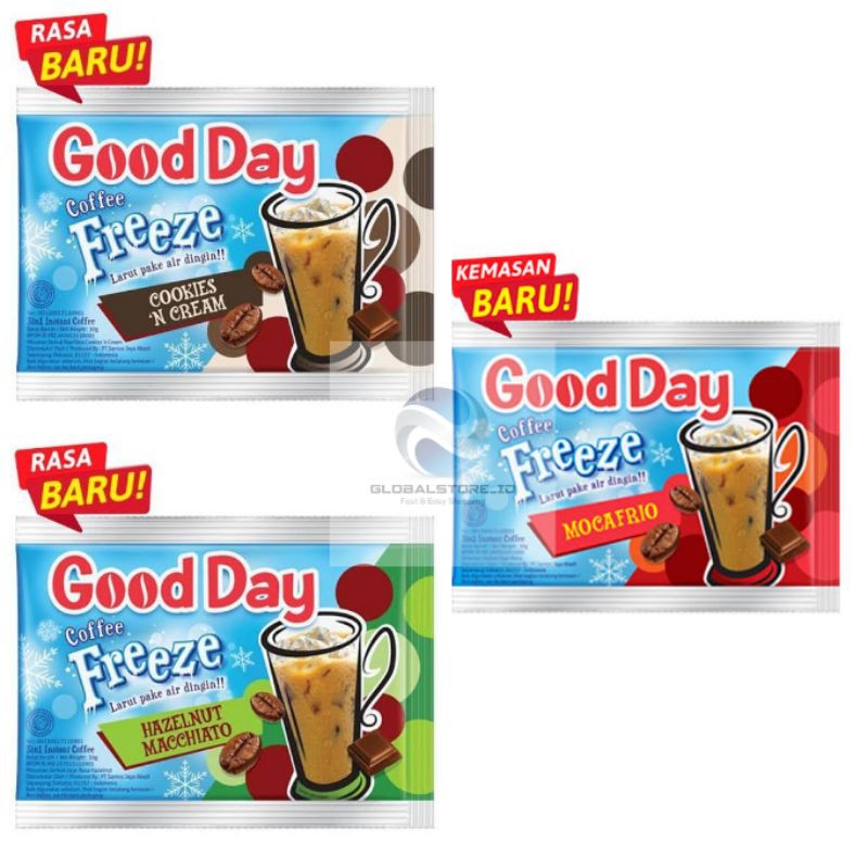 Good day freeze hazelnut macchiato / cookies and cream / mocafrio