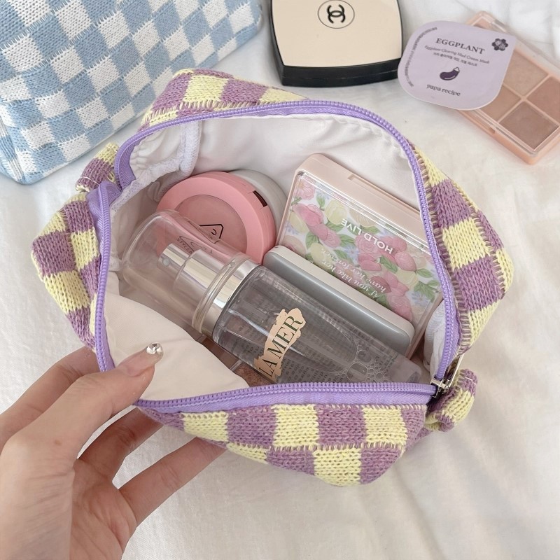 

Tas Pensil Rajutan Mesh Ins Kotak Pensil Tas Pensil Korea Kapasitas Besar Tas Kosmetik