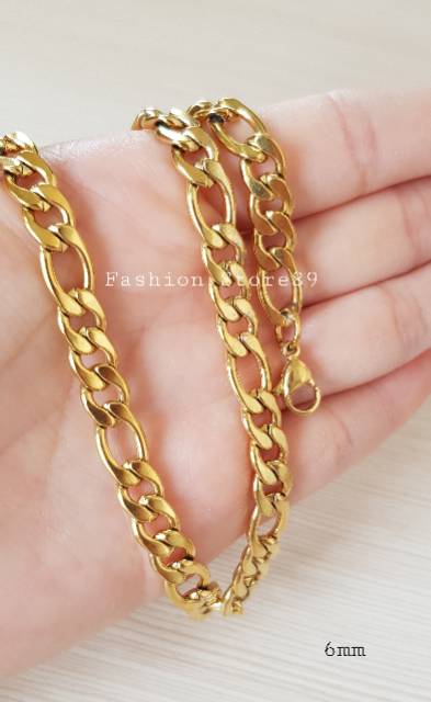 Kalung rantai gold white  fashion import titanium antikarat import / kalung titanium import