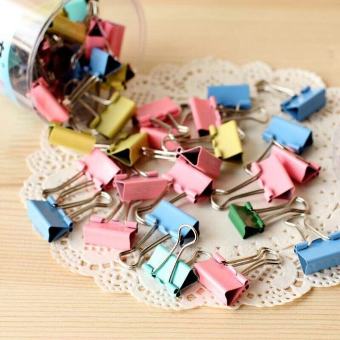 

Klip Kertas / Penjepit Kertas Warna Warni 1-9 cm