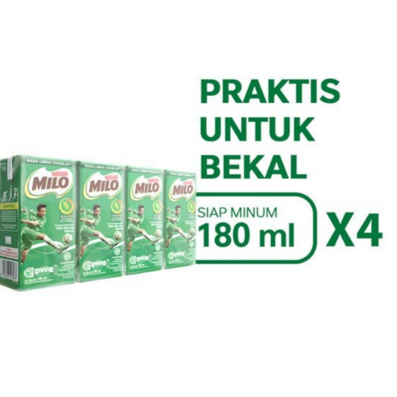 

susu uht milo active go 180 ml multipack isi 4pcs