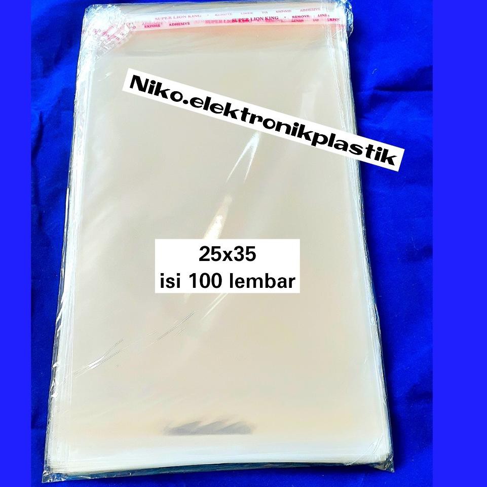 

Stok terbaru (100 lembar) Plastik OPP 25 x 35 Kemasan Baju Jaket Jilbab - Packing Olshop