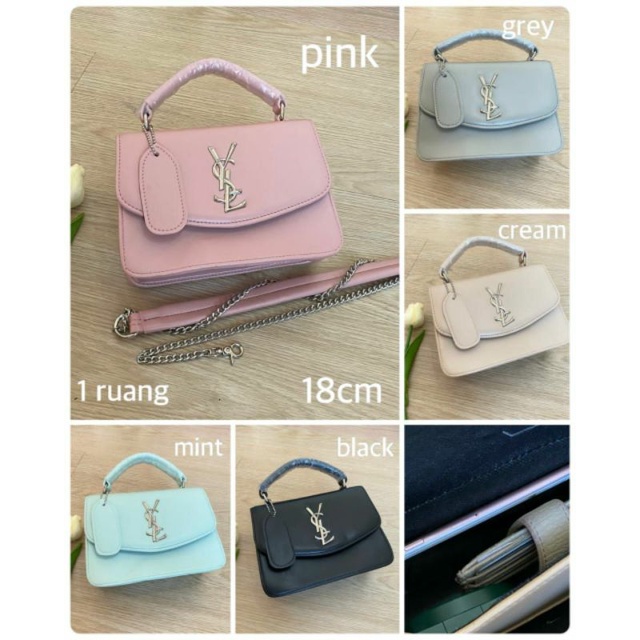 TAS MINISO  TAS CEWE TAS WANITA TAS RANTAI SLINGBAG CK SLINBAG RANTAI motif 1