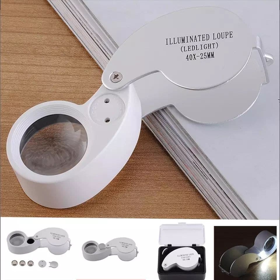MIKROSKOP MICROSCOPE STAINLESS STEEL TRIPLET LENS LOUPE