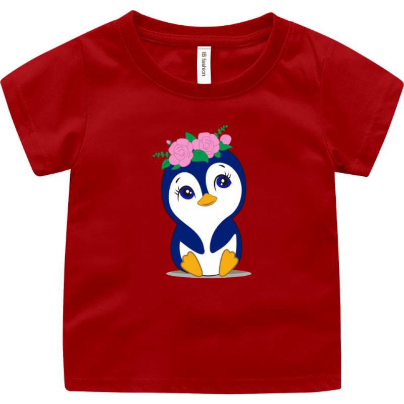 ((IB))KAOS ANAK2 UNISEX/PINGUIN DIGITAL SABLON