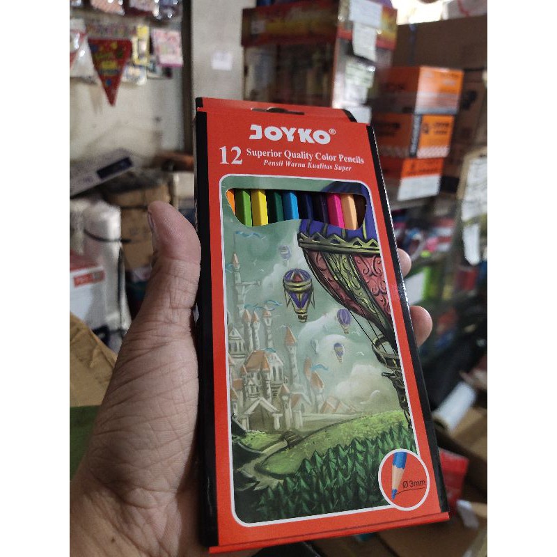 Pensil Warna panjang Joyko 12 warna Cp100-1
