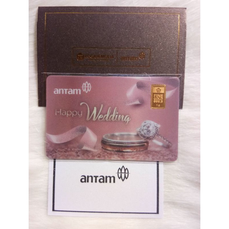 Emas Antam Gift Series  Happy Wedding Pink