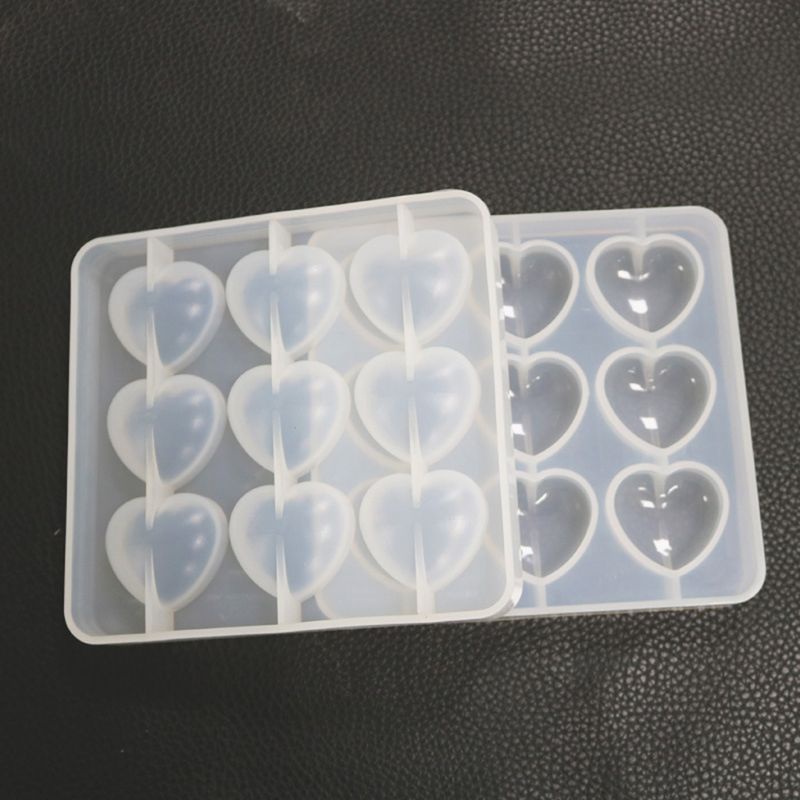 Siy Cetakan Coklat / Permen / Dessert Bentuk Hati Bahan Silikon Anti Lengket Reusable