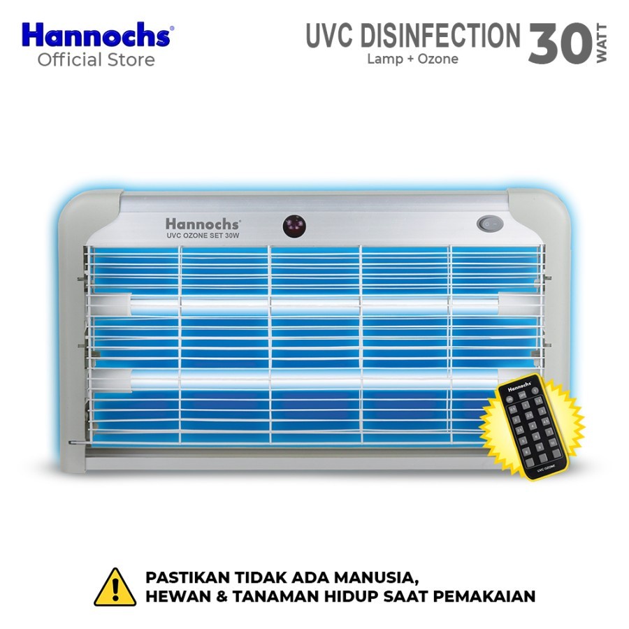 Hannochs UVC Ozone 30 Watt Lampu Disinfektan UVC + OZONE + REMOTE