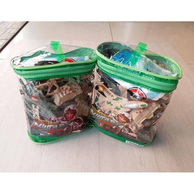 Mainan tentara set lengkap besar soldier military bag perang army tank