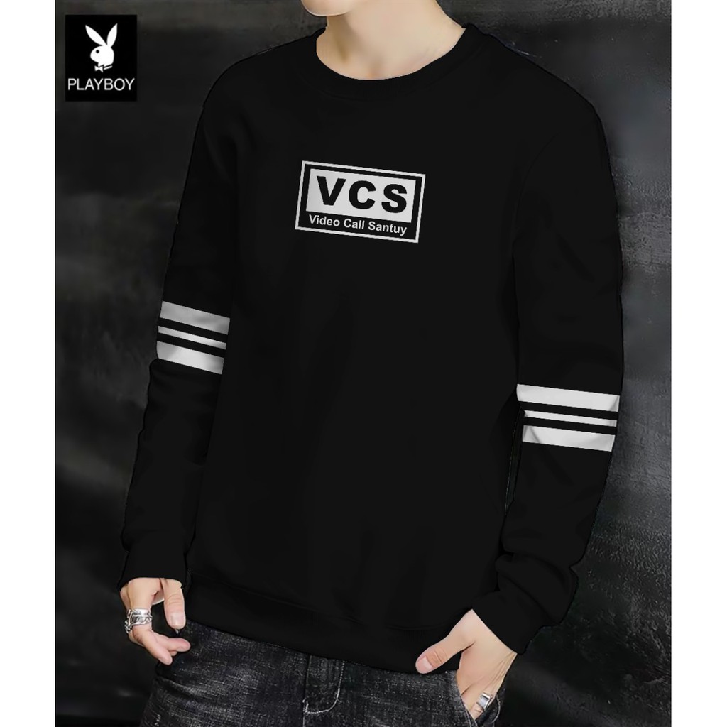 Sweater Pria/Sweter Pria/Sweter/Sweater VCS (Video Call Santuy) Bahan Babytery UK M-L