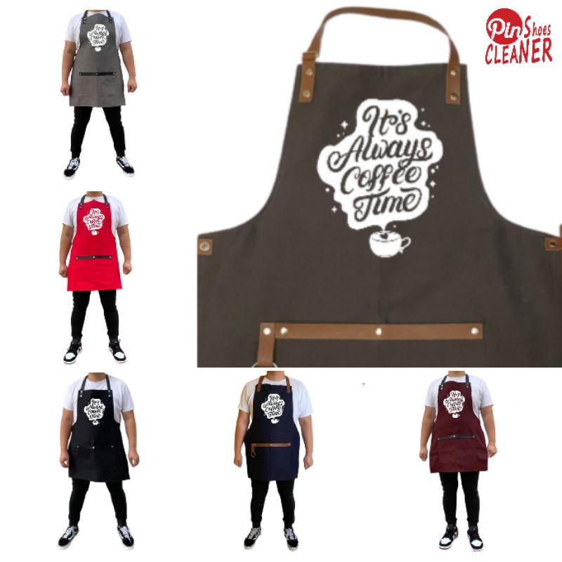 CELEMEK KOPI - APRON COFFEE - CLEMEK MASAK - PERALATAN COFFEE SHOP - BARISTA CHEF -WARKOP ANGKRINGAN