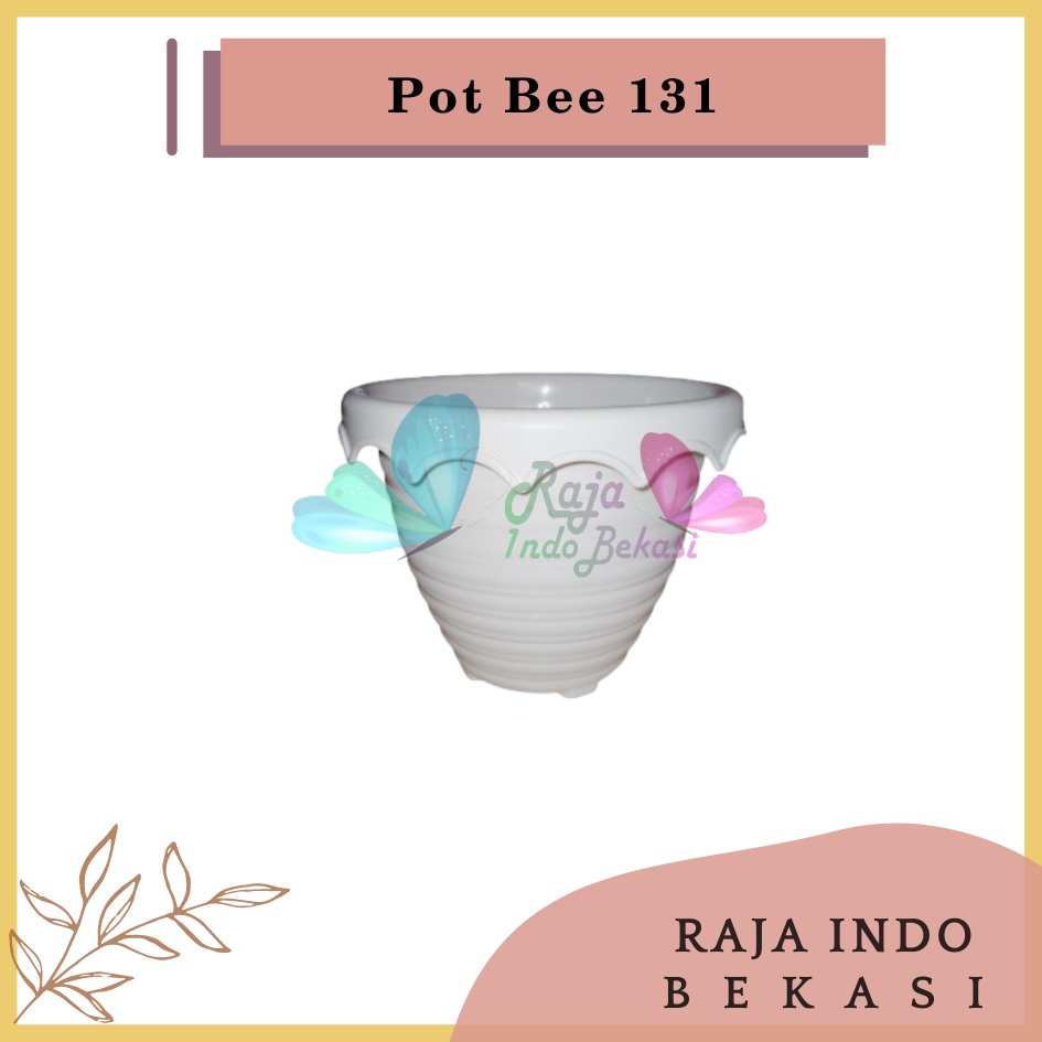 Pot Bunga Tanaman Taiwan Bee 131 Putih Mirip Tawon / Plastik / Pot Kaktus Mirip Mirip Pot Tawon 12