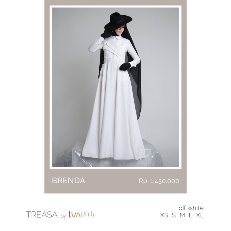 Lva Daily - Brenda Dress ,Dress Putih premium