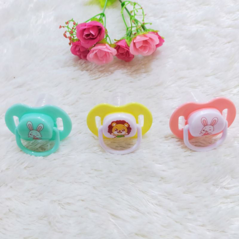 Empeng Bayi Baru Lahir Motif Kartun / Dot Bayi Datar / Baby Pacifier New Born