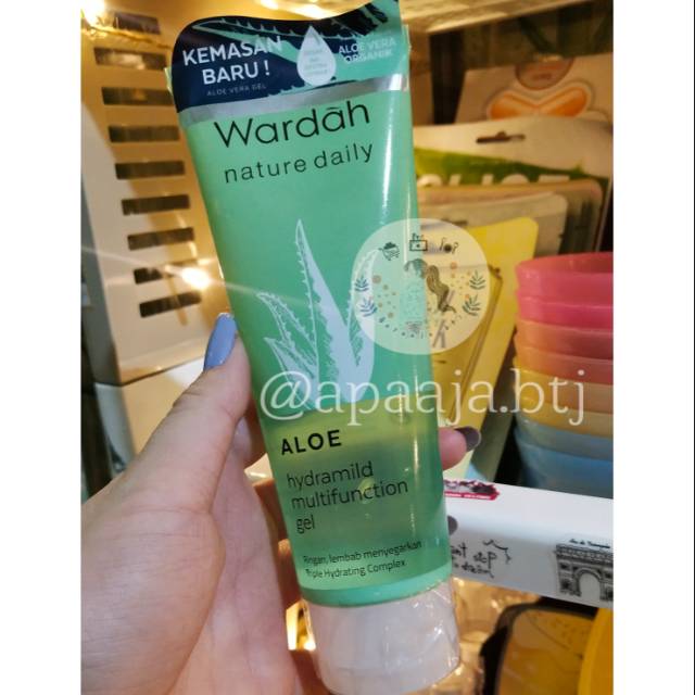 Wardah Aloe Hydramild Multifunction Gel Aloe Vera Organik Kemasan Baru Original Real Pic