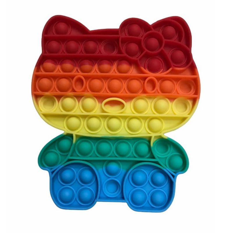POP IT RAINBOW FIDGET TOYS Mainan Anak Edukasi Murah Pop Its Unicorn New Fidget Push Bubble Kids Kid-HELLO KITTY RAINBOW
